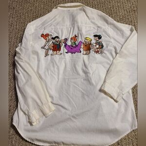 Vintage Flintstone Button Up